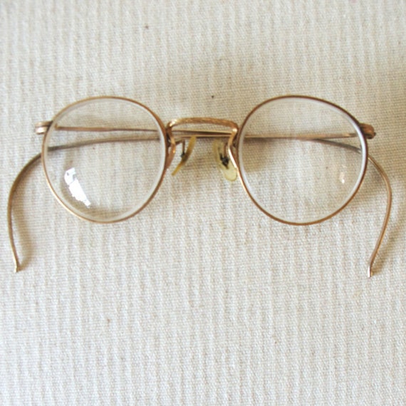 Antique Eyeglasses Wire Rimmed Gold Filled