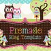Blogger Template- Mom and Me Owls Design