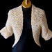 Awesome 1950's beaded bolero sweater with sequins and beading pin up bombshell rockabilly - Medium to Large