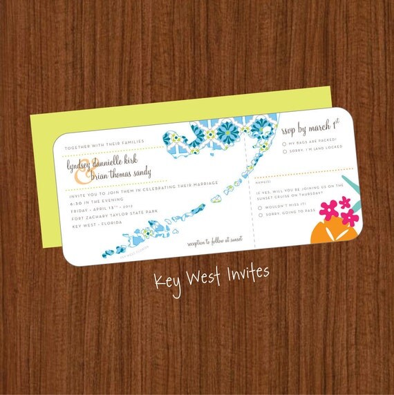 Key West Wedding Invitations 3