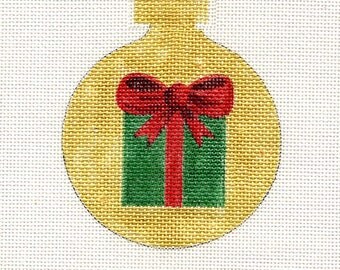 Present on goldNeedlepoint Ornament (with sequins) - Jody Designs B10B