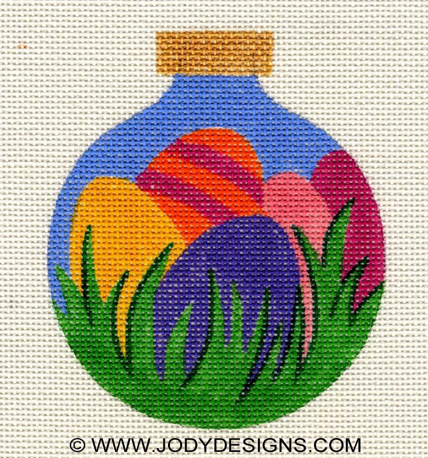 Easter Eggs Needlepoint Ornament Jody Designs B19