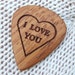 Wood Guitar Pick - Handmade Custom Engraved Exotic Wood Guitar Pick - Doussie
