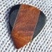 Custom Wood Guitar Pick - Handmade Exotic Amboyna Burl, Gabon Ebony, and Walnut - Premium Guitar Pick