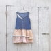 Upcycled clothing / Tattered Dress / Funky Vintage Eco Denim Ruffle Mini Dress by CreoleSha