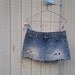 Americana Collection / Patriotic / 4th of July / Baseball / romantic Funky and Flirty Eco Denim Mini Skirt
