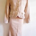 Vintage ALAIA pale salmon cord jacket and stretch knit skirt