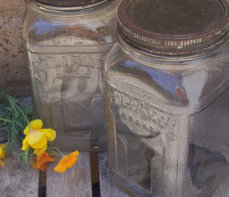 Reliance Brand Wide Mouth Mason Jar Set Farmhouse Country