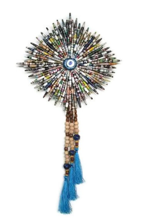 Evil Eye Wall Hanging paper bead wall hanging evil eye wall hanging recicled wall Evil Eye Wall Hanging paper bead wall hanging evil eye wall hanging recicled wall