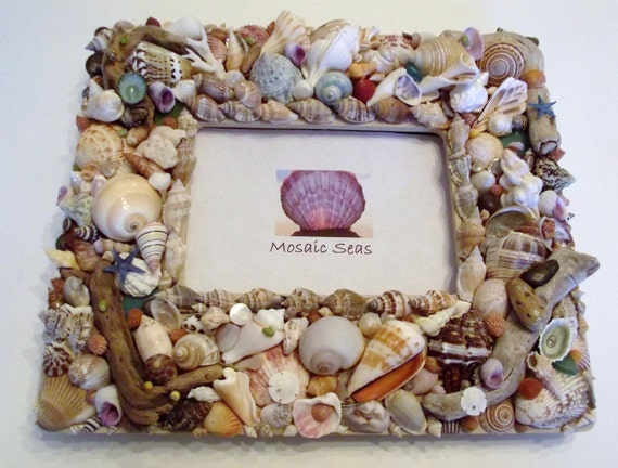 Seashell Wall Decor Seashell Frame Father's Day Large