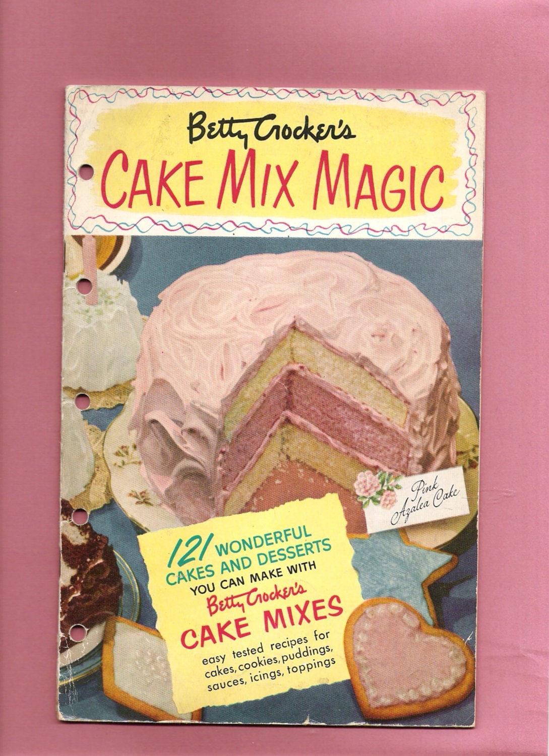 Betty Crocker Vintage 1951 Pink Cake Mix Magic Recipe