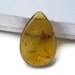 Blue Green Dominican amber bead teardrop shape