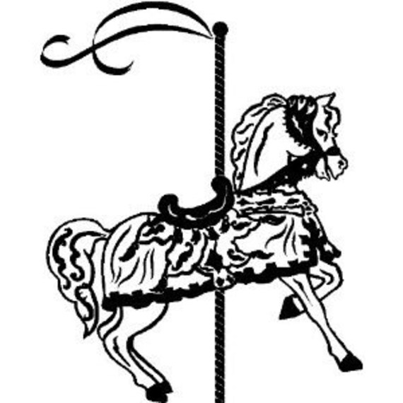 Carousel Horse Wall Decal Removable Nursery Wall Sticker