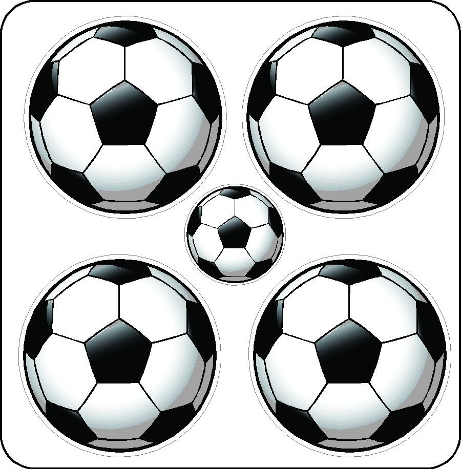 Peel and Stick Soccer Ball Stickers Removable Soccer Wall