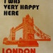 Happy London, London Illustration, Tower Bridge, Print london, Cityscape Art