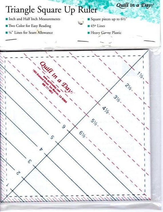 Destash Quilt in a Day 61/2 Inch Triangle Square Up Ruler