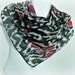 Black Print Scarf
