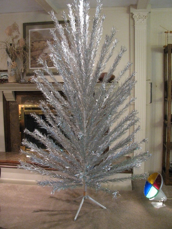 SALE 7 ft Evergleam Aluminum Christmas Tree w/ Revolving