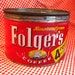 Folgers Coffee Can with Lid