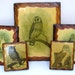 Set 5 Owl Decoupage Plaques