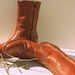 reserved for tangerineboner cool vintage brown leather zip up ankle 70s Beatle Boots mens cowboy boots 8 womens 9 rockabilly or cowpoking