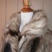 Vintage Genuine Long Hair Chevron Nanny Goat Womens Coat Jacket Size Medium