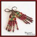 Dots & Cubes Earrings Natural Stone Picture Jasper Tan Bronze Red Turquoise Bohemian Tribal Southwest Egyptian