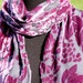 Plummy Grapevine Hand Dyed Velvet Scarf