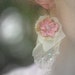 Sample Sale- Embroidered Silk Georgette Textile Earrings, Fiber Art Earrings
