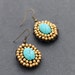 Turquoise Oval Beaded Earrings