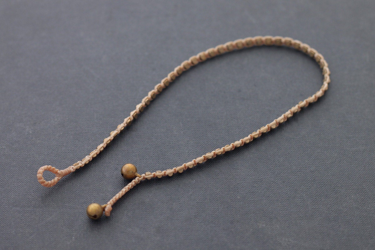 Beige Brass Double Wrap Bracelet by XtraVirgin on Etsy