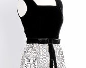 Vintage 1960s Birds of a Feather FLOCKED Dress (S/M)