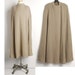 Vintage 1960s C'est Simone OATMEAL Boucle Cape Coat