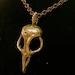 Bronze Bellatrix Bird Skull Necklace (solid recycled bronze, 18" or 24" chain) Made in NYC