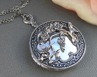 Cherry Blossom,Blossom Necklace,Cherry Blossom Necklace,Blossom Jewelry,Florwer Jewlery,Cherry Blossom Locket,Blossom,ValleyGirlDesigns.