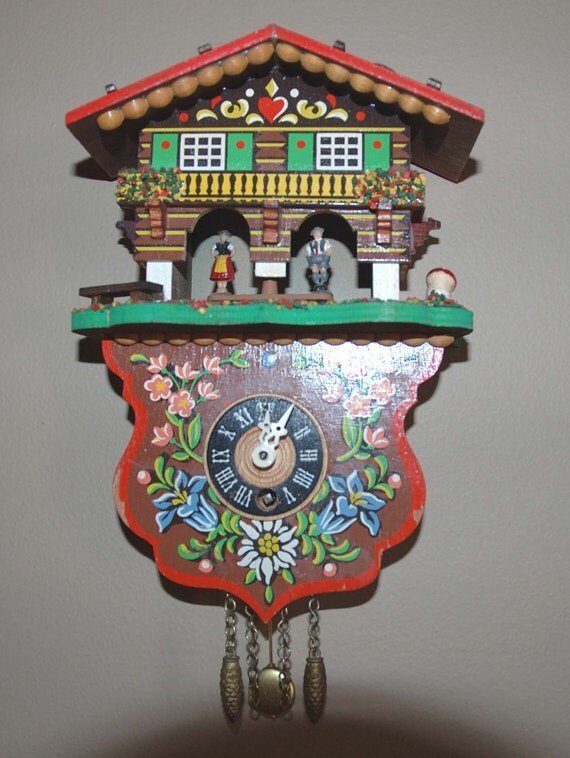 Vintage Weather Miniature Cuckoo clock by bclockman on Etsy