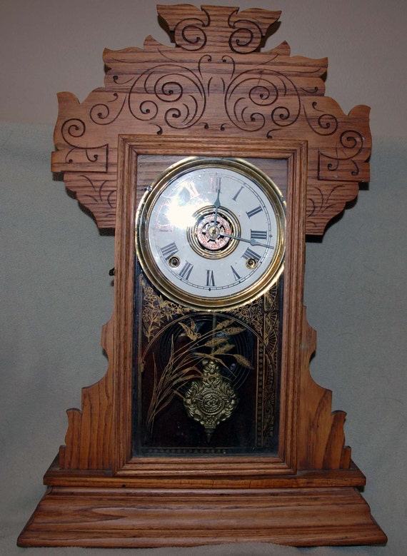 Antique Waterbury Kitchen parlor clock by bclockman on Etsy