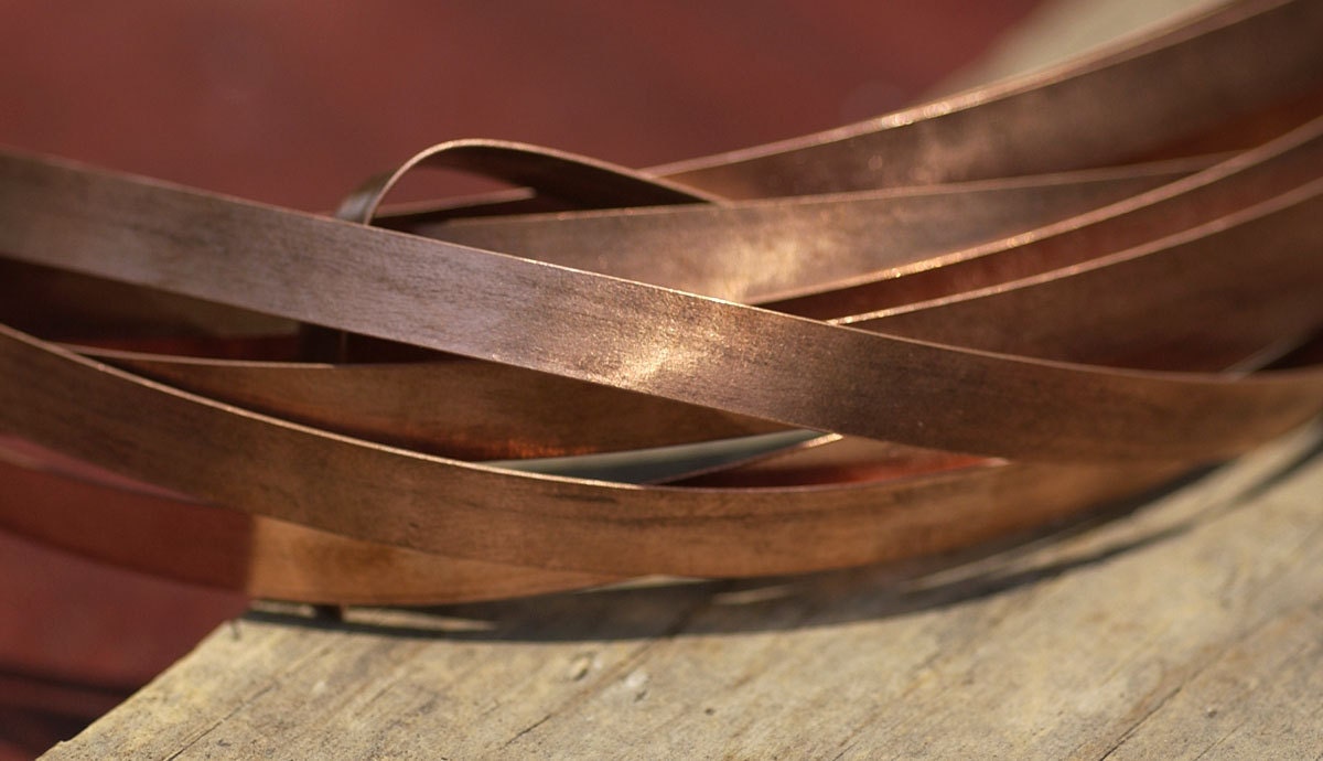 Copper Bezel Wire Handmade 8mm wide 24 Gauge 3 feet