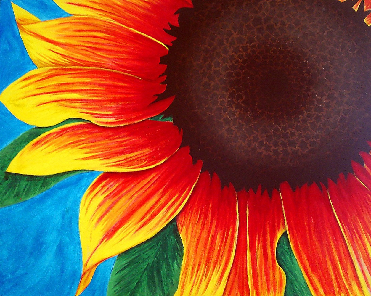 Sunflower Acrylic Painting