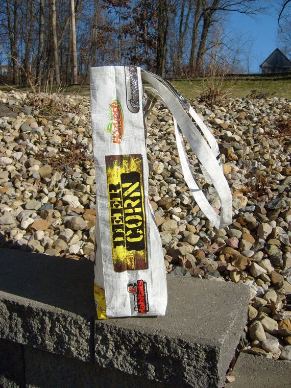 Recycled Feed Sack Deer Food Corn Buck Reusable Market Bag