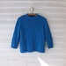 1960's Open Knit Sweater ... Azure Blue Pin-up Princess ... Medium / Large