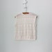 RESERVED ... 1960's Lace Top ... White Sparkle Knit Shell Shirt ... Small / Medium