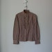 Plaid Blouse // Ruffle Blouse // Vintage 80s Button-up Shirt // Medium - Large