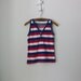 Striped Tank Top ... Vintage 80's Terry Cloth Henley ... Small