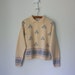 Soft Pastel Sweater ... Cream Fairisle Fleur-de-lis Pullover ... Large