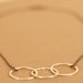 TRIPLETS hammered fine silver circles and oxidized delicate chain