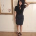 Little navy satin lined vintage skirt