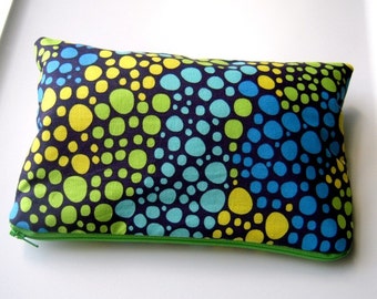 Blue Bubbles Zippered Pouch