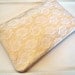 Gold and White Lace Evening Bag Clutch
