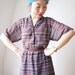 For Jane : Fluid, light striped dress, s-m, vintage, Japan
